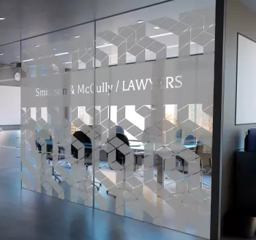 Aufkleber Büro Benutzerdefinierte Würfel geometrisches Muster - TenStickers