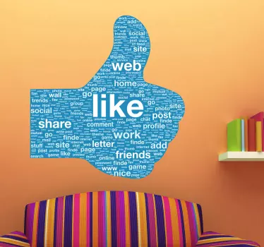 Social Media Like Aufkleber - TenStickers