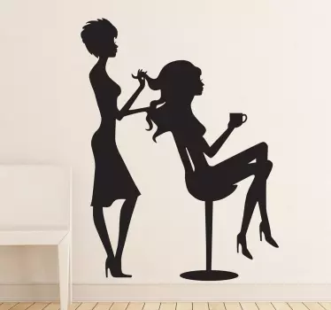 Beim Frisör Aufkleber - TenStickers
