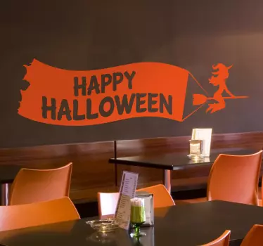 Wandtattoo Happy Halloween Hexe - TenStickers