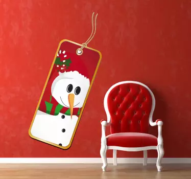 Schaufensteraufkleber Weihnachten und Schneemann - TenStickers