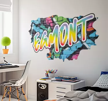 Buntes Graffiti mit Namen Wandtattoo Jugendzimmer - TenStickers
