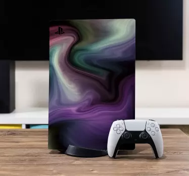 PS4 Aufkleber wirbelnde bunte muster - TenStickers