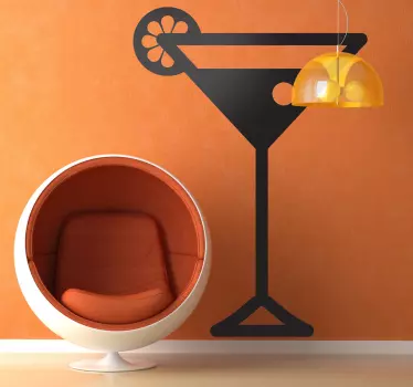 Wandtattoo Coktailglas - TenStickers
