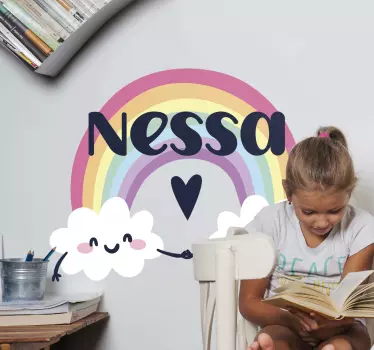 Wandstickers Kinderzimmer Personalisierter name im regenbogen - TenStickers