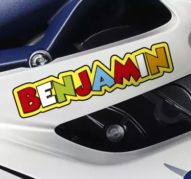 Personalisierter Name Valentino Rossi Motorrad Aufkleber - TenStickers