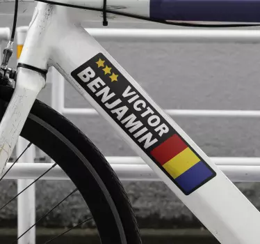 Fahrrad Aufkleber anpassbare Flagge - TenStickers
