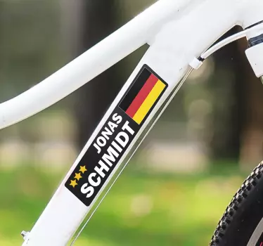 Fahrrad Aufkleber anpassbare Flagge - TenStickers