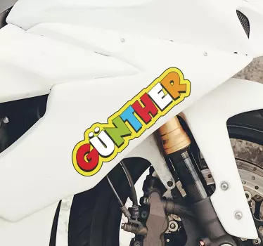 Personalisierter Name Valentino Rossi Motorrad Aufkleber - TenStickers