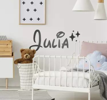 Kinderzimmer Wandtattoo personalisierter Name im Disney Design - TenStickers