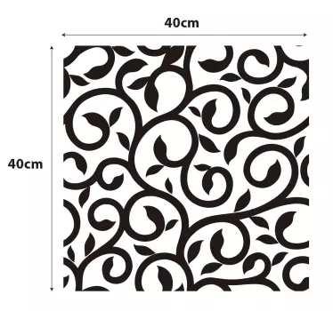 Fensteraufkleber botanisches Ornament - TenStickers
