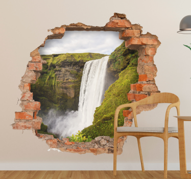 Wasserfall Visuelle Effekte Wandaufkleber - TenStickers