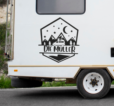 Familienname Wohnmobil Aufkleber - TenStickers