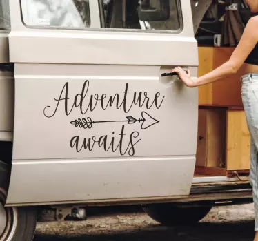 Wohnmobil Aufkleber Adventure Awaits - TenStickers