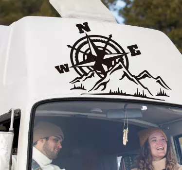 Wohnmobil Aufkleber abenteuerkompass - TenStickers