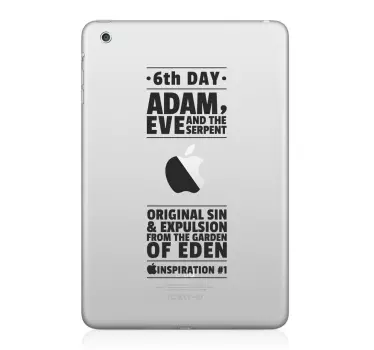 Adam und Eva Laptop Aufkleber - TenStickers