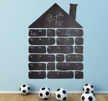 Alphabet Haus Tafelsticker - TenStickers