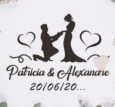 Antrag personalisierte hochzeit Wandtattoo - TenStickers
