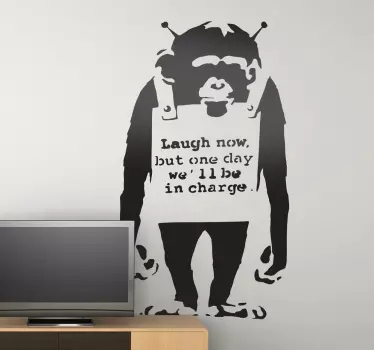 Wandtattoo Affe Banksy - TenStickers