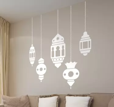 Wandtattoo Schlafzimmer arabische Laternen - TenStickers