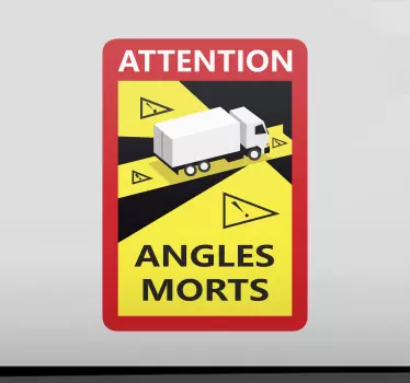 Aufkleber Aufmerksamkeit blinder flecken auf französisch - TenStickers
