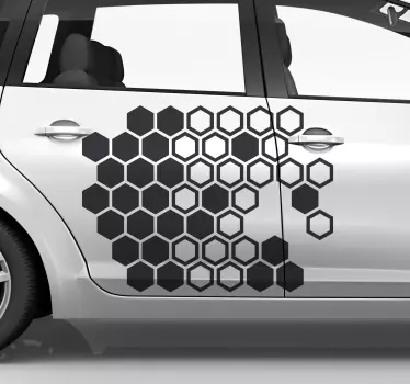 Bienenwabe Autoaufkleber - TenStickers