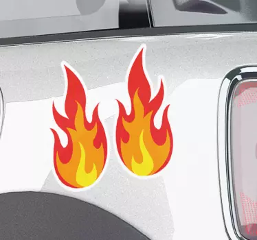 Aufkleber Auto Doppelfeuer - TenStickers