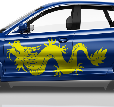 Aufkleber Auto Einfarbiger drache - TenStickers