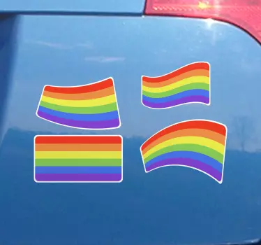 Aufkleber Auto Packung mit 4 stolzfahnen - TenStickers