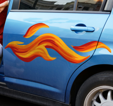 Raser Flamme Autoaufkleber - TenStickers