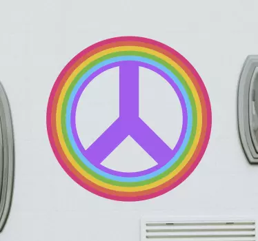 Aufkleber Auto Regenbogen friedenszeichen - TenStickers