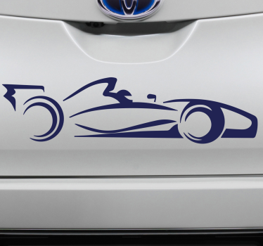 Aufkleber Auto Rennwagen Silhouette - TenStickers