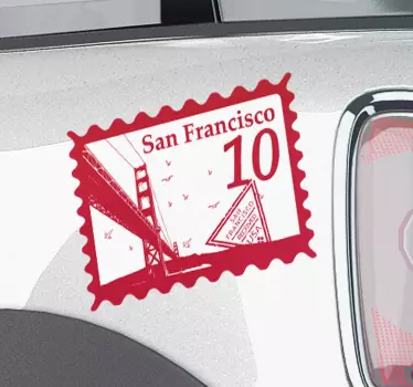 Aufkleber Auto San francisco karte - TenStickers