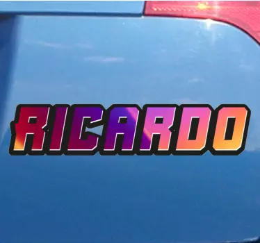 Autoaufkleber personalisierter Neon Name - TenStickers