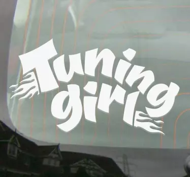 Aufkleber Auto Text Tuning Girl - TenStickers