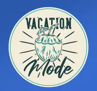 Aufkleber Auto Urlaubsmodus mit cocktail - TenStickers