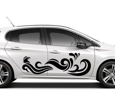 Aufkleber Auto Wellen spritzen Farben - TenStickers