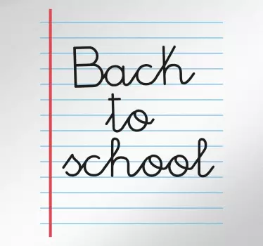 Aufkleber back to school Buch - TenStickers