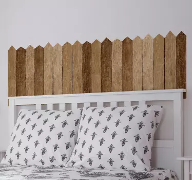 Aufkleber Bett Kopfteile aus holz - TenStickers