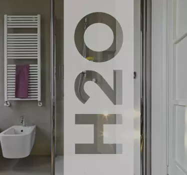 Aufkleber Dusche H2O - TenStickers
