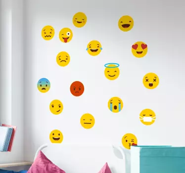 Wandtattoo Emojis Whatsapp - TenStickers