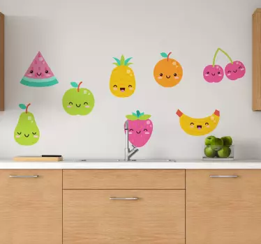 Aufkleber Früchte 8 süße obstpackung - TenStickers