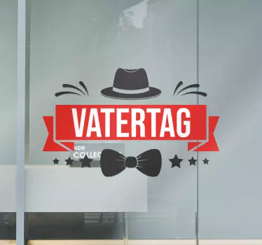 Wandtattoo Sticker Vatertag mit Hut - TenStickers