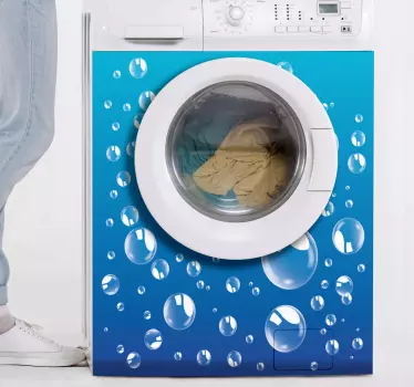 Aufkleber für Geräte Waschmaschine Luftblasen - TenStickers