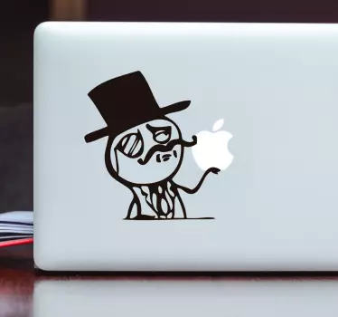Gentleman Meme Laptop Sticker - TenStickers