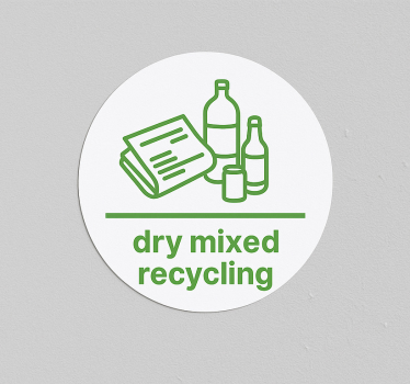 Aufkleber industrie minimalistisches recycling-icon - TenStickers