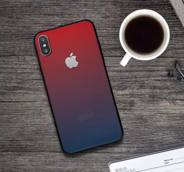 Aufkleber Iphone Blaue und rote verlaufsfarben - TenStickers