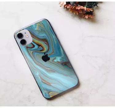 Aufkleber Iphone Blauer marmor - TenStickers
