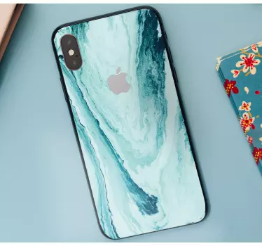Aufkleber Iphone Wellen aus blauem marmor - TenStickers