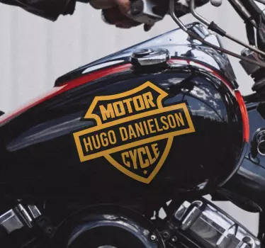 Klassisches Motorradschild personalisierter Aufkleber - TenStickers